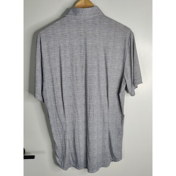 State & Liberty Shirt Mens L Gray Athletic Fit Stretch Short Sleeve Button Up - Picture 2 of 5